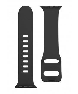 Tactical Apple Watch 38/40/41mm Silicone Strap with Buckle Black