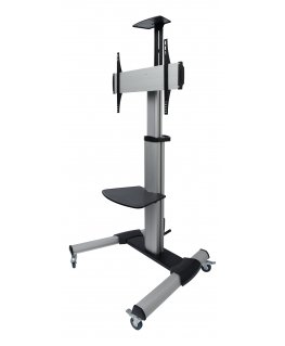 Deltaco ARM-0450 monitoriaus laikiklis arba stovas 177,8 cm (70") Juoda Grindys