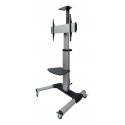 Deltaco ARM-0450 monitorin kiinnike ja jalusta 177,8 cm (70") Musta Lattia
