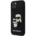 Karl Lagerfeld 3D guminis Karl and Choupette dėklas, skirtas iPhone 13 Juodas Karl Lagerfeld 3D guminis Karl and Choupette dėklas, skirtas iPhone 13 Juodas