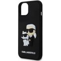 Karl Lagerfeld 3D guminis Karl and Choupette dėklas, skirtas iPhone 13 Juodas Karl Lagerfeld 3D guminis Karl and Choupette dėklas, skirtas iPhone 13 Juodas