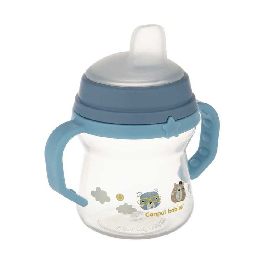 Canpolbabies CANPOL BABIES drinking bottle with silicone spout, FirstCup BONJOUR PARIS, 6m+, 150ml, blue, 56/612_blu – 2