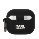 Headphone Karl Lagerfeld 3D Logo NFT Karl and Choupette Silicone Case for AirPods 3 Black