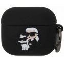 Ausinės Karl Lagerfeld 3D Logo NFT Karl ir Choupette Silikoninis dėklas skirta AirPods 3 Juodas