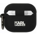 Headphone Karl Lagerfeld 3D Logo NFT Karl and Choupette Silicone Case for AirPods 3 Black
