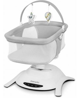 Lionelo Bella Set - multimedia, multifunctional rocking chair 2 in 1 with gondola | Gray concrete