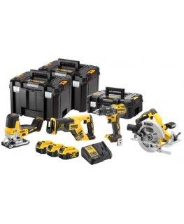 battery Combo set DCD791 + DCS335 + DCS570 + DCS367, 18V XR DeWalt [DCK480P3T-QW] 3x5.0Ah, Li-Ion, 3 cases TSyes