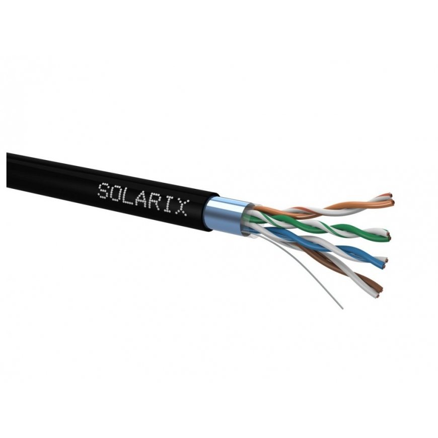 Solarix mounting cable Solarix outdoor FTP, Cat5E, cable, PE, box 100m SXKD-5E-FTP-PE