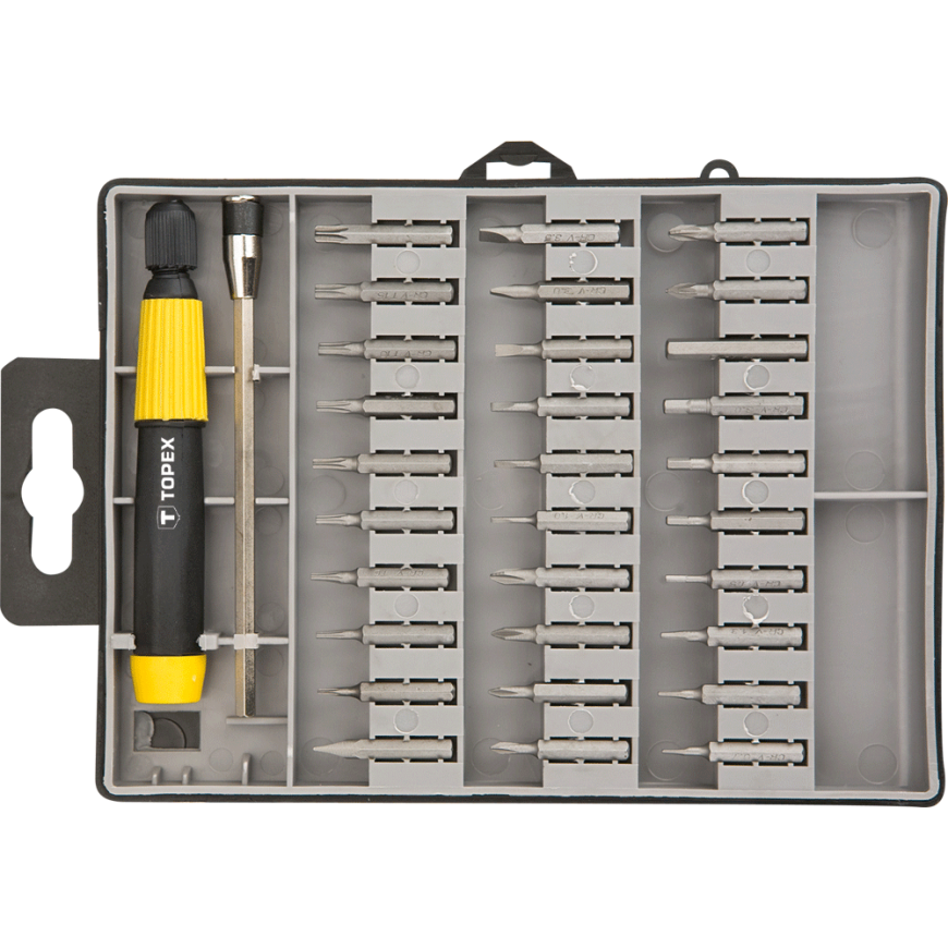 Topex Precision screwdriver bits with handle