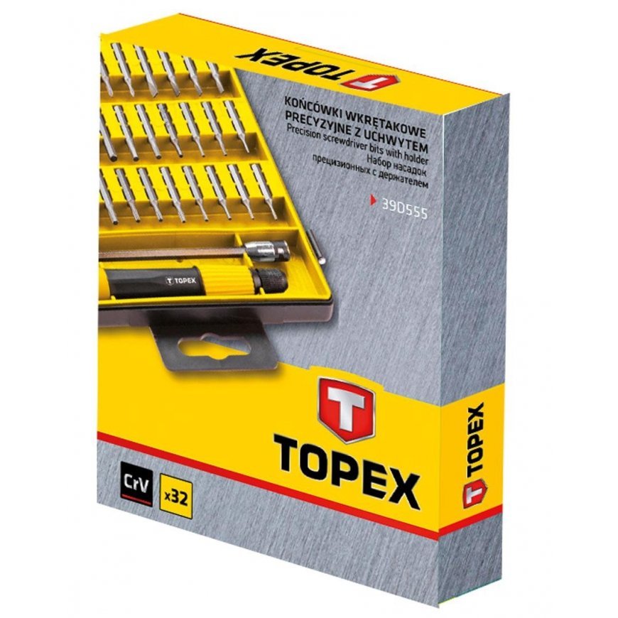 Topex Precision screwdriver bits with handle, set of 32 pcs. – 3