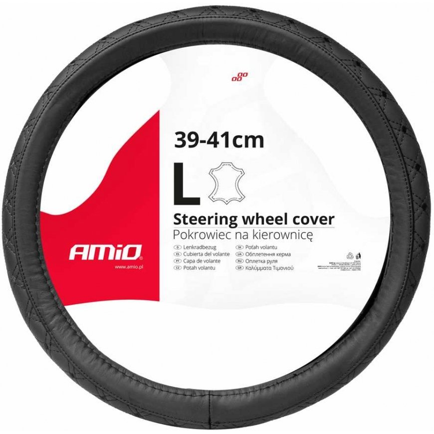 AMiO Quilted leather car steering wheel