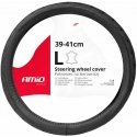 Dygsniuotas odinis automobilio vairo gaubtas l 39-41cm swc-51-l amio-03562