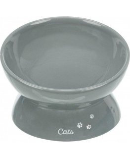TRIXIE pet bowl, ceramic, gray, 0.35 l/ø 17 cm