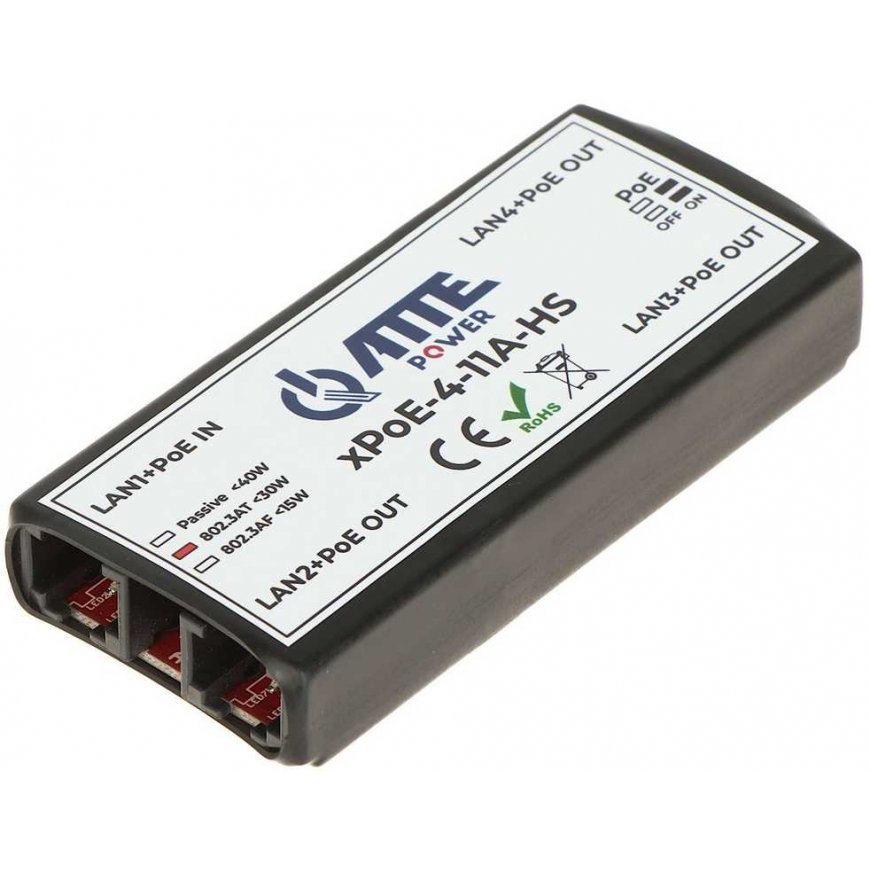 Atte Splitter SWITCH POE, EXTENDER XPOE-4-11A-HS