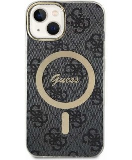 Guess IML 4G MagSafe dėklas, skirtas iPhone 15 Juodas