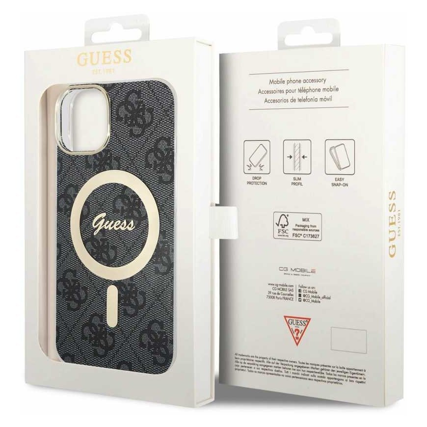 Guess IML 4G MagSafe case for iPhone 15 Black – 5