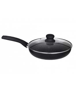 Frying pan with lid, aluminum, 20cm, black marble KINGHoff. KH 3955