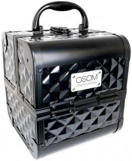 OSOM Professional lagaminas Osom plastikinis su aliuminėmis apdailomis, juodas, 185x185x200 mm