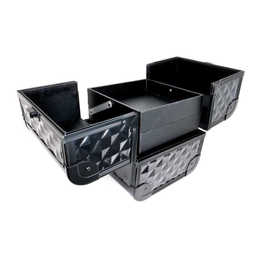 OSOM Professional suitcase Osom plastic with aluminum trim, black, 185x185x200 mm – 4