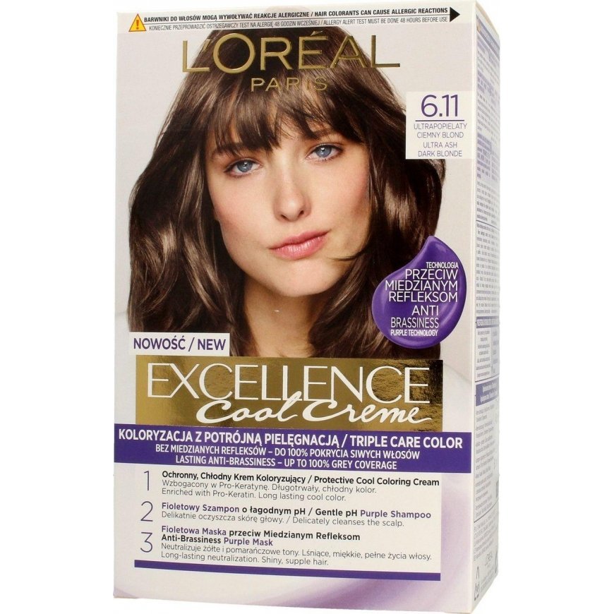L'Oreal Professionnel hair coloring cream Excellence 6.11 Ultra Ashen Dark For light hair