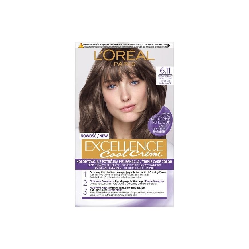 L'Oreal Professionnel hair coloring cream Excellence 6.11 Ultra Ashen Dark For light hair – 2