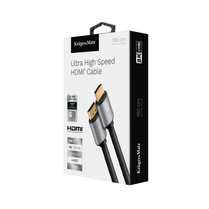 Kabelis HDMI-HDMI 2.1 8K 1,8 m Kruger & Matz – 3