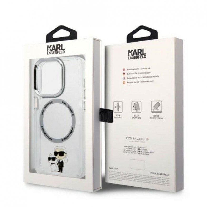 Karl Lagerfeld Case for iPhone 14 Plus 6.7" KLHMP14MHNKCIT Clear Hard Case Magsafe IML NFT Karl&Choupette – 3