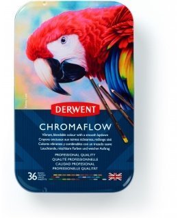 Derwent Chromaflow colored pencil assortment, 36 pieces