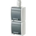 Elektro-Plast AQUANT Double socket without 2x2P+Z vertical schuko with shutters IP65 1252-65 Elektro-Plast AQUANT Double socket without 2x2P+Z vertical schuko with shutters IP65 1252-65