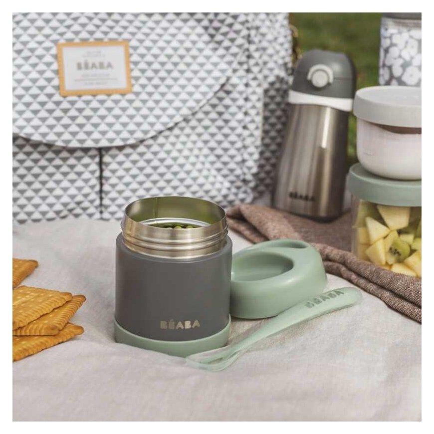BEABA THERMO FOOD CONTAINER, 300 ML, MINERAL Grey – 3
