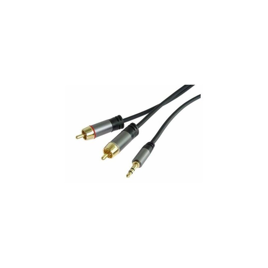 Cable PremiumCord sockets 3.5 mm - RCA (Cinch) x2 sockets 3m (kjqcin3) – 2