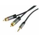 Cable PremiumCord sockets 3.5 mm - RCA (Cinch) x2 sockets 3m (kjqcin3) Cable PremiumCord sockets 3.5 mm - RCA (Cinch) x2 sockets 3m (kjqcin3)