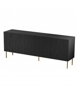 Cama JUNGLE chest of drawers 190x40.5x74.5 black matt + golden legs