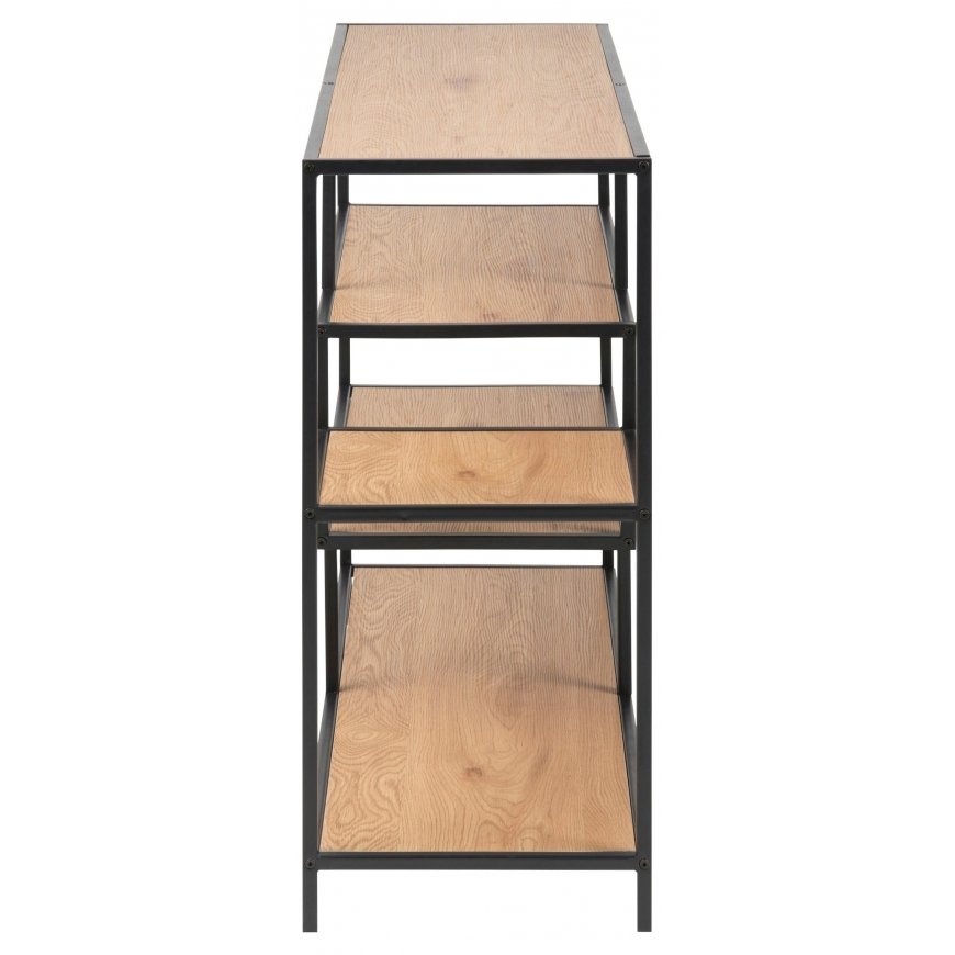 Actona Seaford Rack shelf Freestanding Paper, Steel Black, Wood – 3