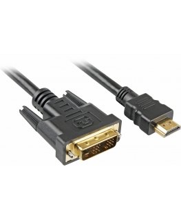 Sharkoon 4044951009077 video kabeļu aksesuārs 5 m HDMI DVI-D Melns