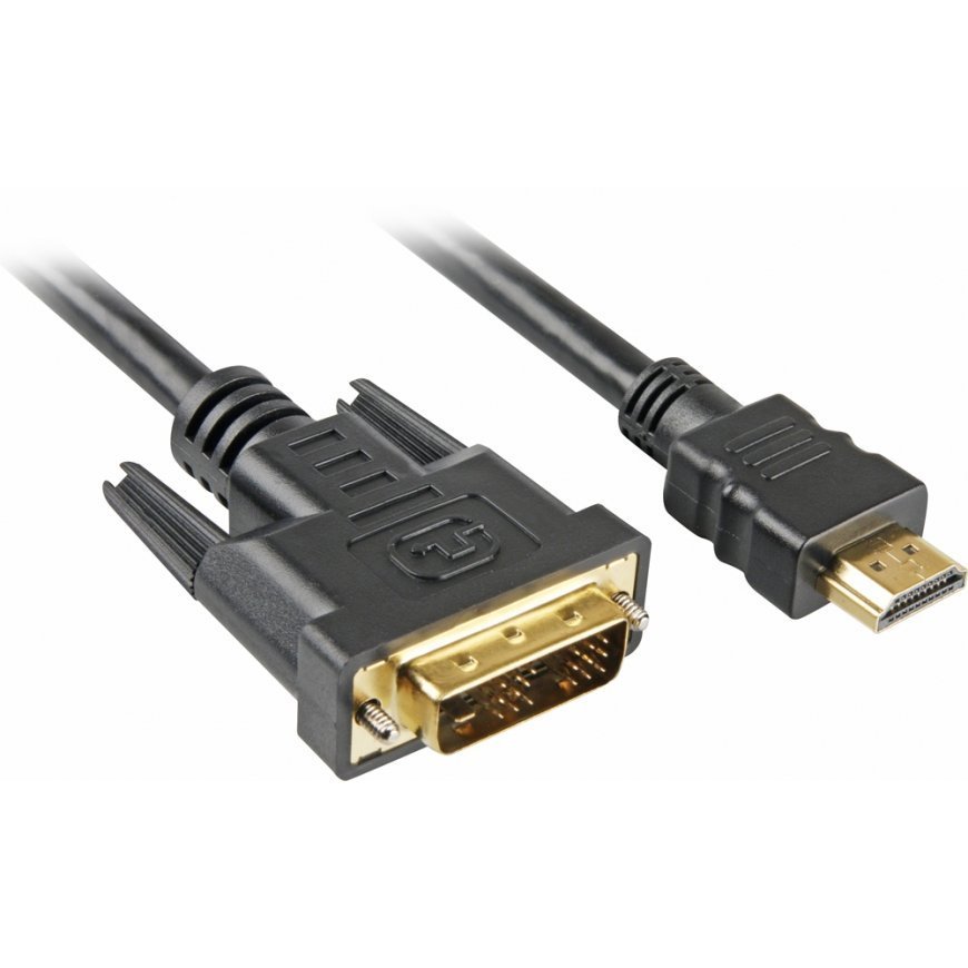 Sharkoon 4044951009077 vaizdo kabelio adapteris 5 m HDMI DVI-D Juoda