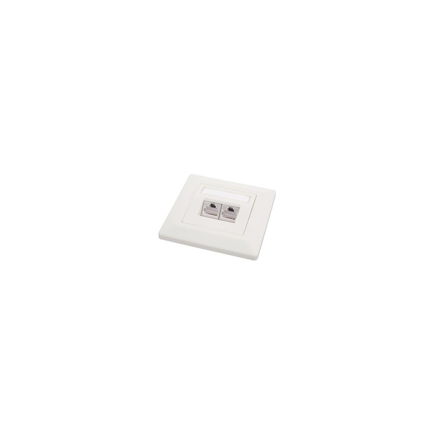 Solarix socket 2 x CAT5e UTP RJ45 recessed white SX9-2-5E-UTP-WH