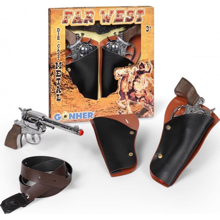 Pulio GONHER Cowboy set 2 revolvers + belt – 4