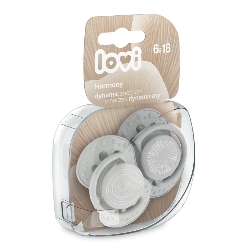 LOVI dynamic silicone pacifier HARMONY BOY, 6-18 months, 2 pcs., 22/907boy