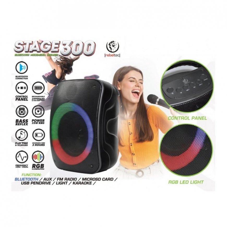 Rebeltec Bluetooth garsiakalbis STAGE 300 juodas – 5