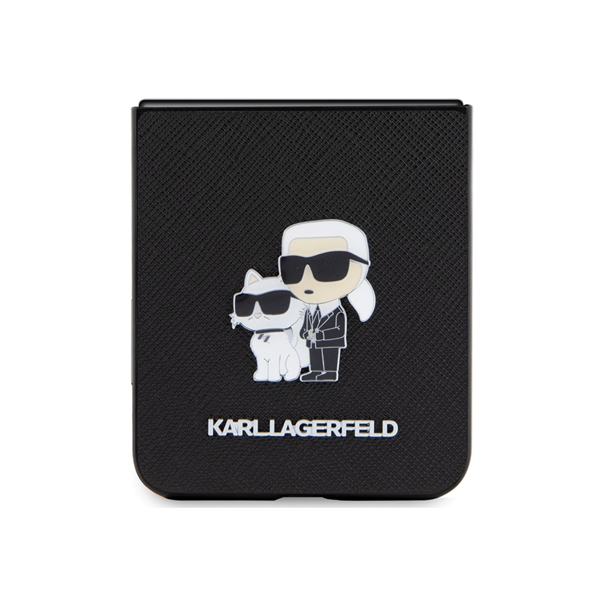 Case Karl Lagerfeld KLHCZF5SAKCNPK Sam Z Flip5 F731 hardcase black|black Saffiano Karl&Choupette Pin – 5