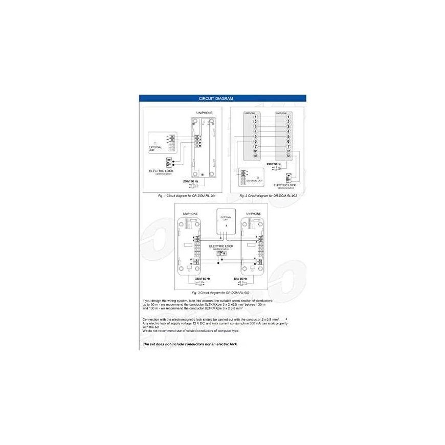 Orno Set domofonowy jednorodzinny FOSSA white/silver – 4