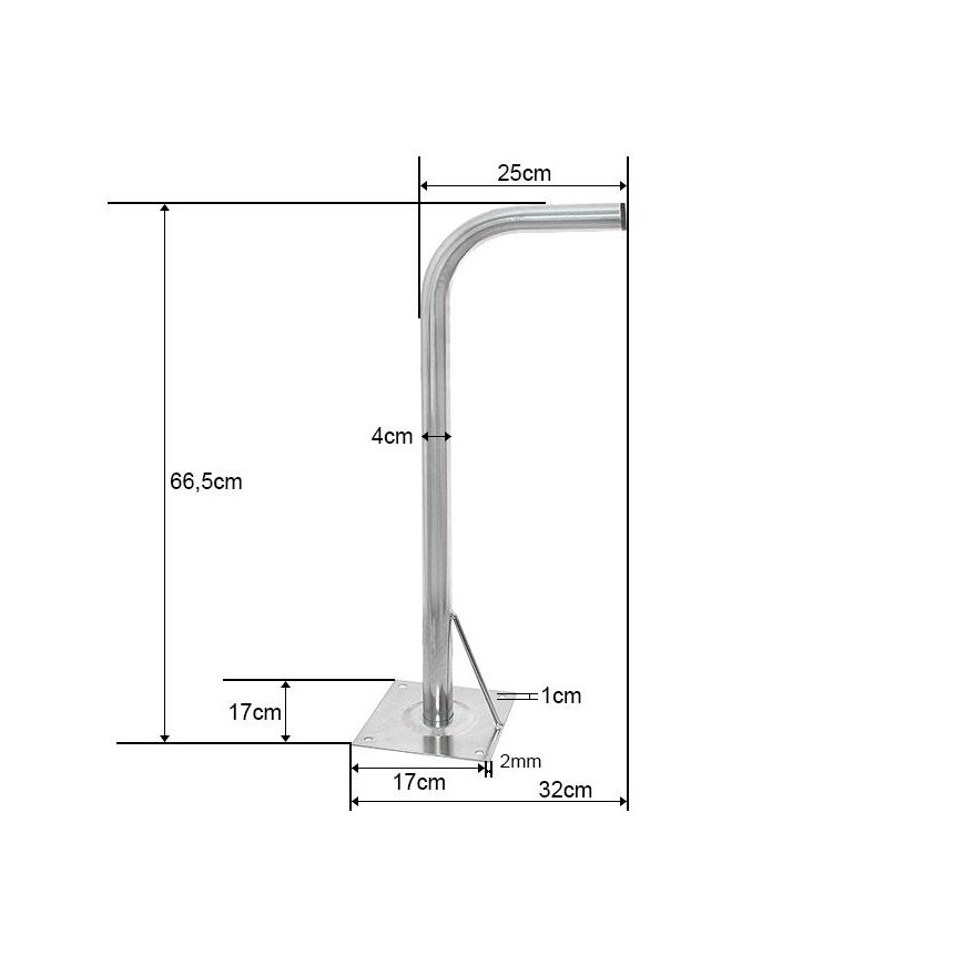 Blow Wall bracket bent 660 reinforced – 3