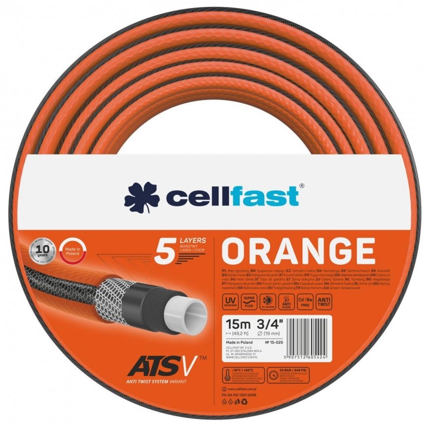 Cellfast Žarna sodo Oranžinis 3/4" 15m C15-025 – 2