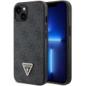 Dėklas Guess PU 4G Strass Triangle Metal Logo Case iPhone 15 Juodas