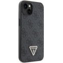 Case Guess PU 4G Strass Triangle Metal Logo Case iPhone 15 Black Case Guess PU 4G Strass Triangle Metal Logo Case iPhone 15 Black