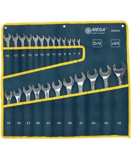 35344 CrV 24 Piece Combination Wrench Set, 6-32mm, Mega
