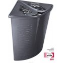 Corner laundry basket Zebra 45L BranQ gray Corner laundry basket Zebra 45L BranQ gray