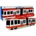Lean Cars Articulated bus with friction drive red Lean Cars Articulated bus with friction drive red