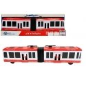 Lean Cars Articulated bus with friction drive red Lean Cars Articulated bus with friction drive red